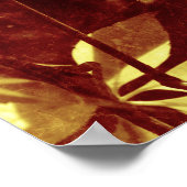Poster Feuilles d'automne Tons ocres abstraits (Coin)
