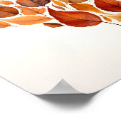 Poster feuilles de chute en forme d'empreinte cardiaque (Coin)