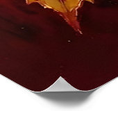 Poster Feuilles de Érable Dorées Peinture d'Automne (Coin)