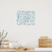 Poster Feuilles de fleurs d'hibiscus simples et élégantes (Cuisine)