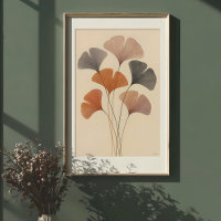 Feuilles de Ginkgo Éthérées Aquarelle