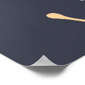 Poster Feuilles de Ginkgo modèle floral sans joint (Coin)