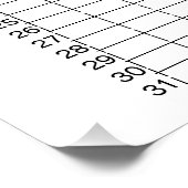 Poster Feuilles de journal des étapes quotidiennes pour l (Coin)