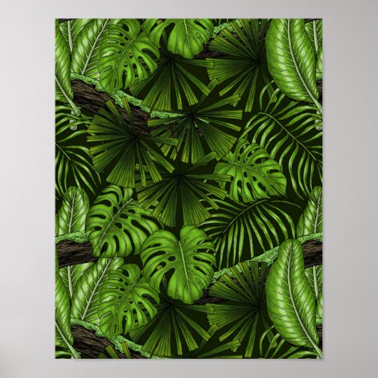 Poster Feuilles de la jungle (Devant)