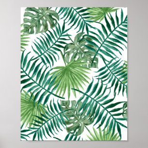 Poster Feuilles de la jungle tropicale