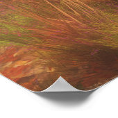 Poster Feuilles de l'impression or (Coin)