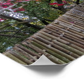Poster Feuilles de Maple d'automne rouges et jaunes (Coin)