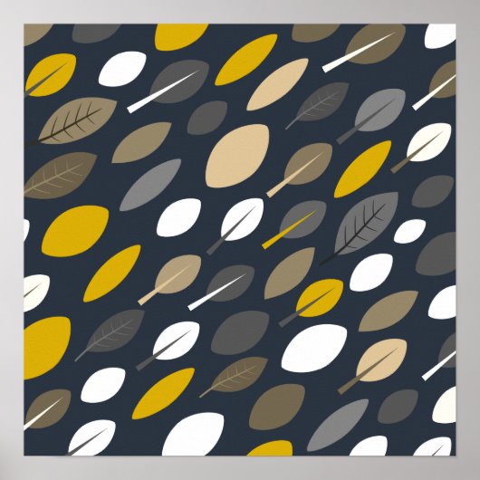 Poster Feuilles de minuit (Devant)