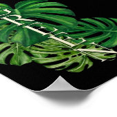 Poster Feuilles de Monstera Vertes (Coin)