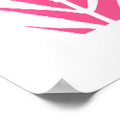 Poster Feuilles de palme acrylique blanc corail (Coin)