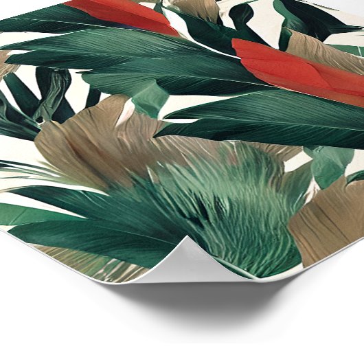 Poster Feuilles de palme dans les tons muets (Coin)