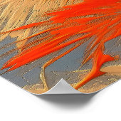 Poster Feuilles de Palmier – Mouvement Tropical Abstrait (Coin)