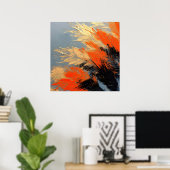 Poster Feuilles de Palmier – Mouvement Tropical Abstrait (Bureau à domicile)