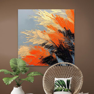 Poster Feuilles de Palmier – Mouvement Tropical Abstrait