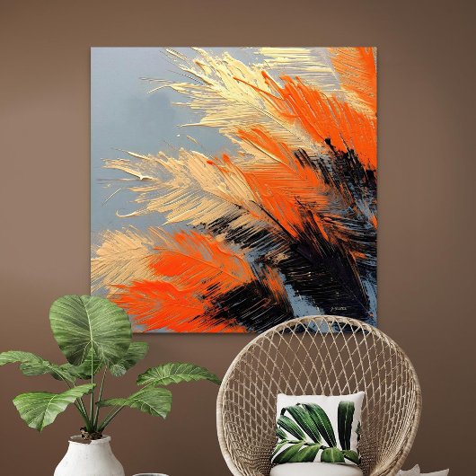 Poster Feuilles de Palmier – Mouvement Tropical Abstrait