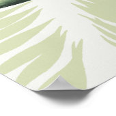 Poster Feuilles de palmiers à oiseaux noirs (Coin)