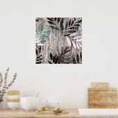 Poster Feuilles de palmiers, arbre, tropical, Botanique (Cuisine)