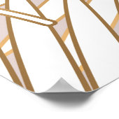 Poster Feuilles de palmiers dorés : art déco. (Coin)