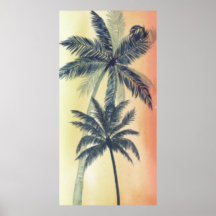 Poster Feuilles de palmiers tropicaux