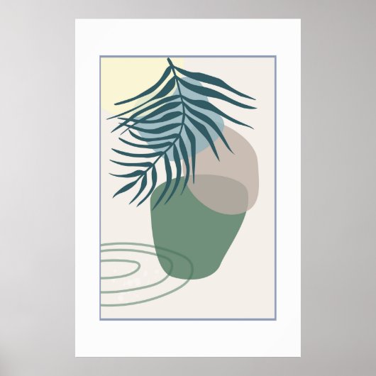 Poster Feuilles de palmiers tropicaux (Devant)