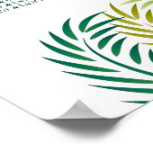 Poster Feuilles de palmiers tropicaux, Plage Mariage Cart (Coin)