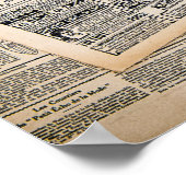 Poster Feuilles de publicité de journaux anciens Découpag (Coin)