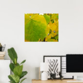 Poster Feuilles de redbud jaunes et vertes (Bureau à domicile)