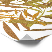 Poster Feuilles de saule dorées, bronze et marron (Coin)