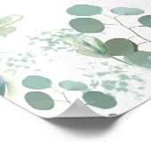 Poster Feuilles de verdure d'eucalyptus rustique de maria (Coin)
