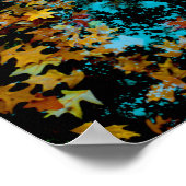 Poster Feuilles d'érable flottant sur l'eau (Coin)