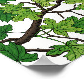 Poster Feuilles d'érable sur fond blanc (Coin)
