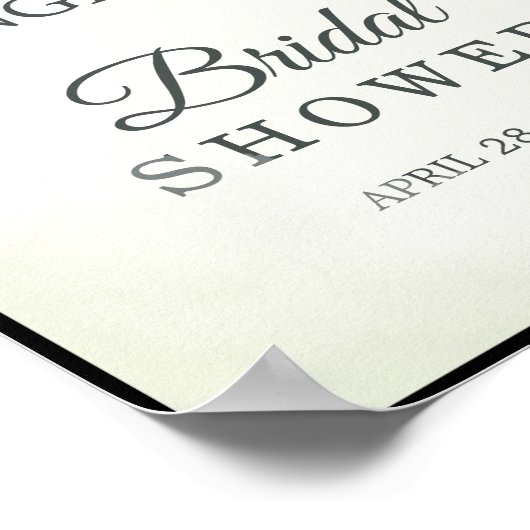 Poster Feuilles d'eucalyptus rustiques Budget Enterrement (Coin)