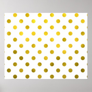 Poster Feuilles d'or Métallurgie Faux Foil Petite Polka P