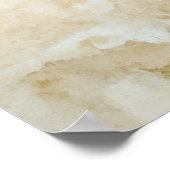 Poster feuilles dorées mélangées à des tons plus chauds (Coin)