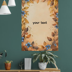 Poster feuilles dorées personnalisées est un mur populair