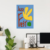 Poster Feuilles du Jazz Fest (Bureau à domicile)