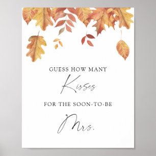 Poster Feuilles en chute combien de baisers nuptiale douc