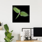 Poster Feuilles en forme de libellule (Bureau à domicile)