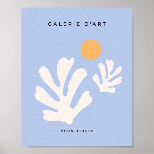 Poster Feuilles Et Bouts De Soleil Coupés Abstraits Forme (Devant)