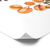 Poster Feuilles et glands d'automne personnalisés (Coin)