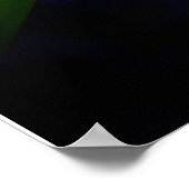 Poster Feuilles et Raindrops de Dark Green (Coin)