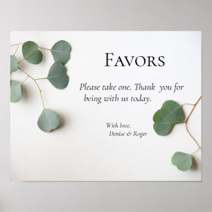 Poster Feuilles eucalyptus avec espace texte