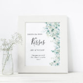 Poster Feuilles Eucalyptus Combien de baisers