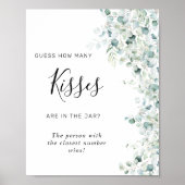 Poster Feuilles Eucalyptus Combien de baisers (Devant)