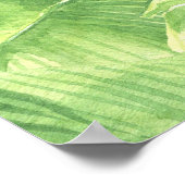 Poster Feuilles exotiques : Aquarelle transparente (Coin)