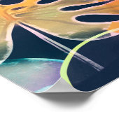 Poster Feuilles exotiques peints à la main : motif sans c (Coin)