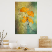 Poster Feuilles Ginkgo couleur automne (Cuisine)