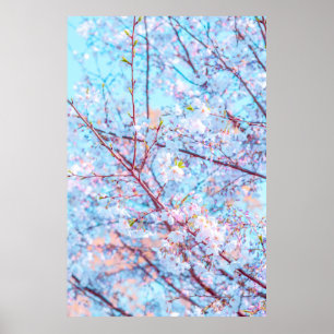 Poster Feuilles JAUNES ET VERTS SUR LA BRANCHE D'ARBRE BR