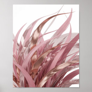 Poster Feuilles métalliques or Cool Motif artistique