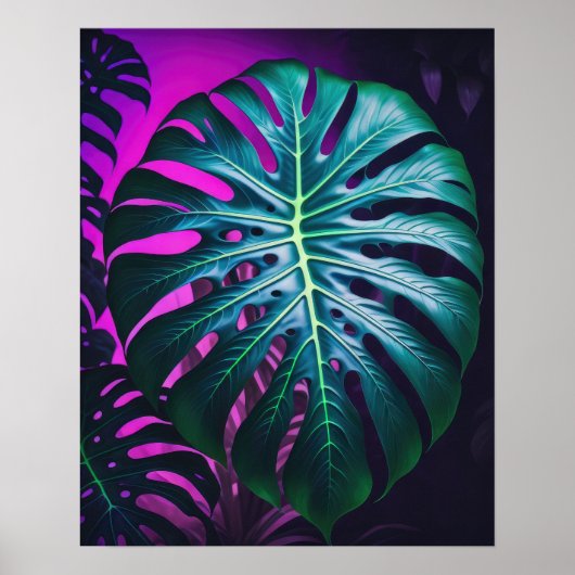 Poster Feuilles Monstera (Devant)